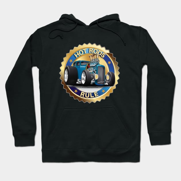 Hot Rods Rule Hoodie by Wilcox PhotoArt